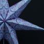 Preview: Dunhill Blau - Faltbarer Leuchtstern, Weihnachtsstern aus Papier mit 7 Zacken, 60 cm
